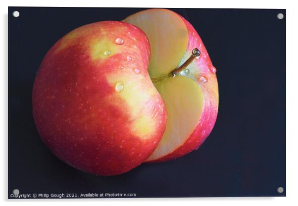 Apple in Half Acrylic by Philip Gough