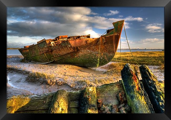 Shipwrecks on the River Wyre Framed Print by Jason Connolly
