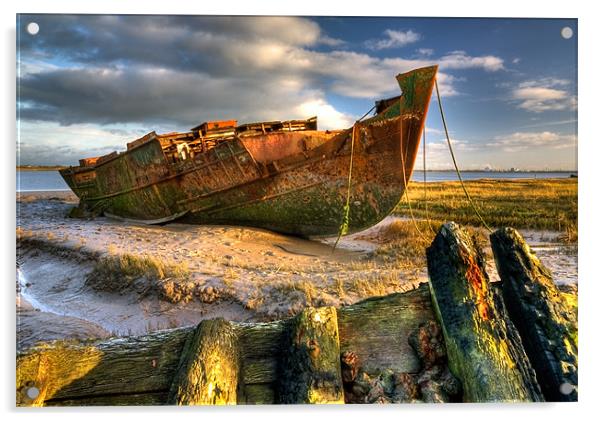 Shipwrecks on the River Wyre Acrylic by Jason Connolly