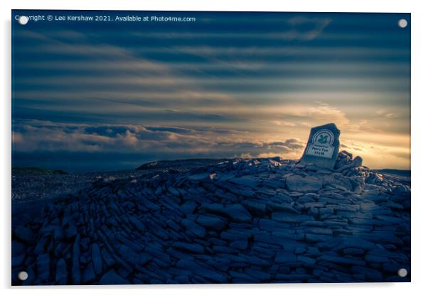 Summit of Pen y Fan as Dawn Breaks Acrylic by Lee Kershaw