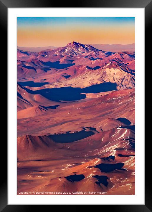Andes Mountains Aerial Landscape Scene Framed Mounted Print by Daniel Ferreira-Leite