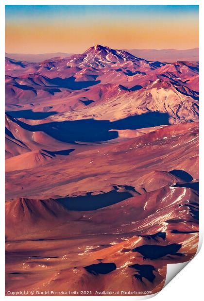 Andes Mountains Aerial Landscape Scene Print by Daniel Ferreira-Leite