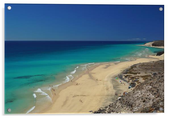 Playa de Malnombre, Fuerteventura Acrylic by Ashley Wootton