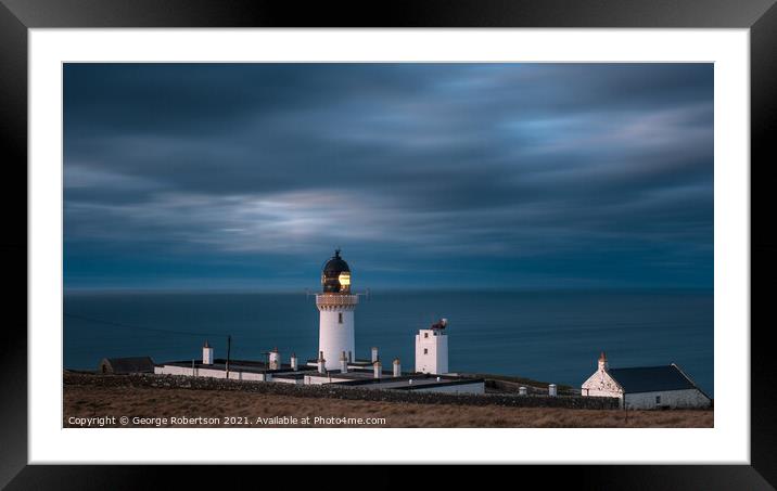 Dunnet Head Lighthouse, Scotland Framed Mounted Print by George Robertson