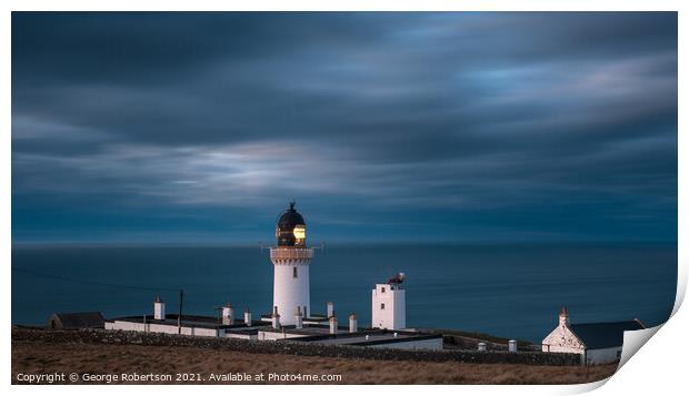 Dunnet Head Lighthouse, Scotland Print by George Robertson
