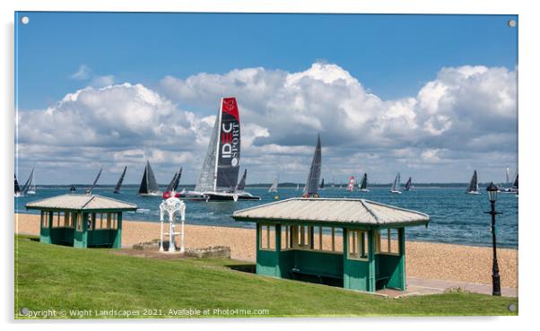 Cowes Classic Week Acrylic by Wight Landscapes