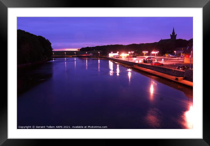 River Wick at twilight, Wick, Caithness, Scotland Framed Mounted Print by Geraint Tellem ARPS