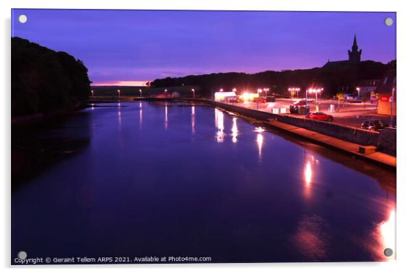 River Wick at twilight, Wick, Caithness, Scotland Acrylic by Geraint Tellem ARPS