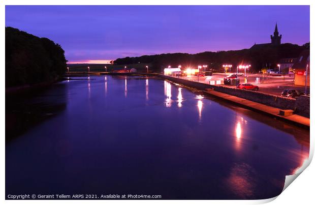 River Wick at twilight, Wick, Caithness, Scotland Print by Geraint Tellem ARPS