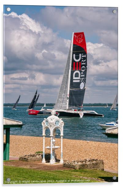 Cowes Classic Week Acrylic by Wight Landscapes