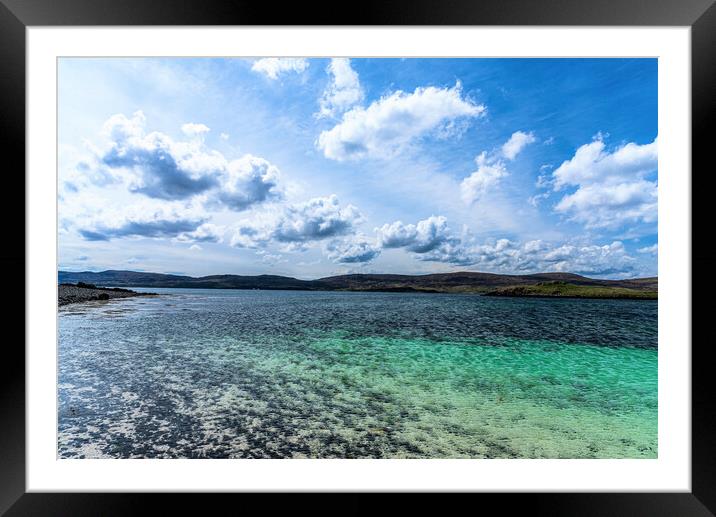 Sky clouds and stunning views at the isle of skye Framed Mounted Print by stuart bingham