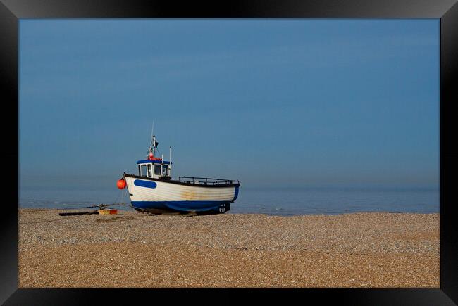 Fishing Boat Dungeness Framed Print by Clive Eariss