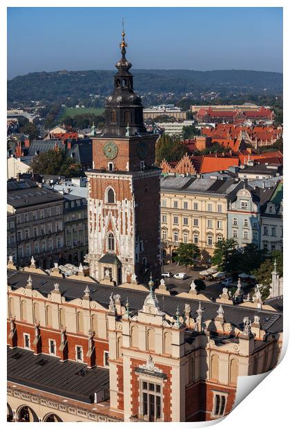 Old Town of Krakow in Poland Print by Artur Bogacki
