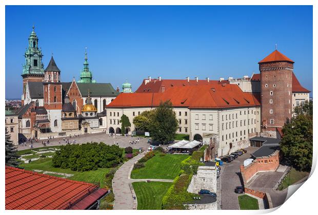Wawel Cathedral and Castle in Krakow Print by Artur Bogacki