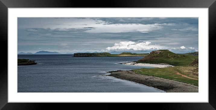 Coral beach Isle of skye with stornoway in the distance Framed Mounted Print by stuart bingham