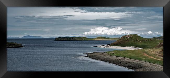 Coral beach Isle of skye with stornoway in the distance Framed Print by stuart bingham