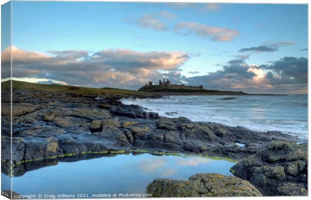 Dunstanburgh Castle from the South Canvas Print by Craig Williams