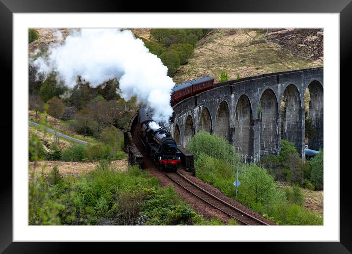 Glenfinnan viaduct steam train Framed Mounted Print by stuart bingham