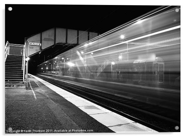 Midnight Express Train Acrylic by Keith Thorburn EFIAP/b