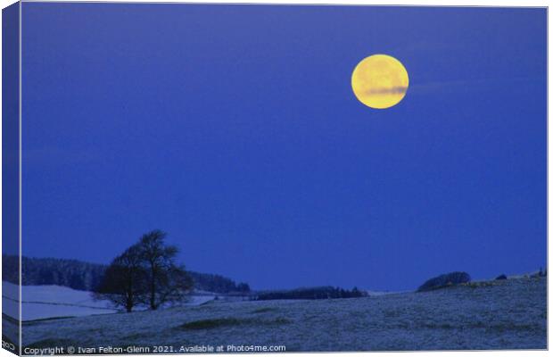Snowy Moonscape Scotland UK Canvas Print by Ivan Felton-Glenn