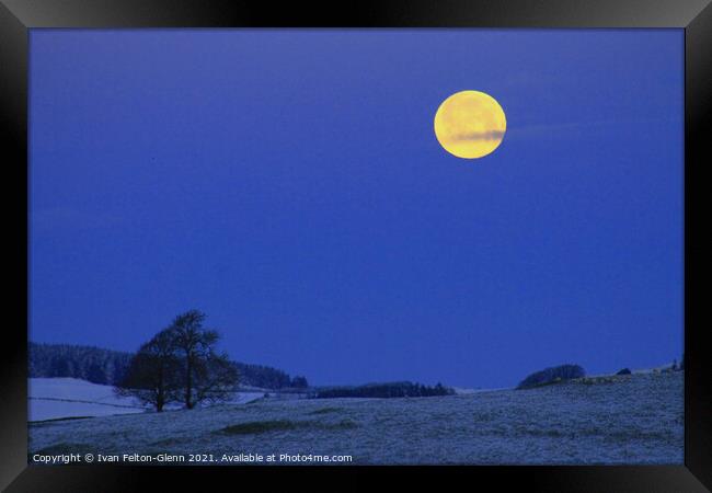Snowy Moonscape Scotland UK Framed Print by Ivan Felton-Glenn