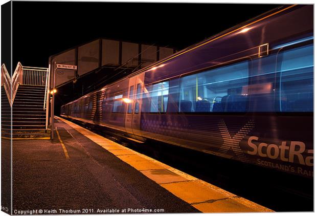 Night Train to Edinburgh Canvas Print by Keith Thorburn EFIAP/b