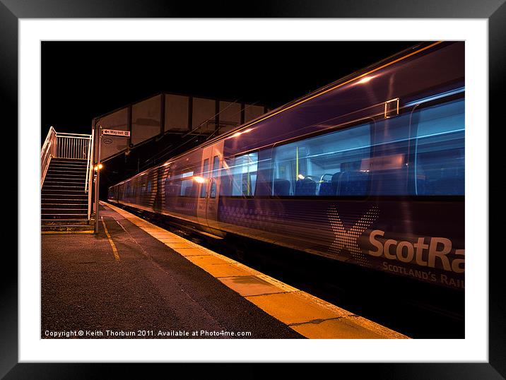 Night Train to Edinburgh Framed Mounted Print by Keith Thorburn EFIAP/b