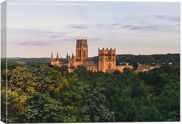 Durham Cathedral in Golden Sunlight Canvas Print by Kevin Winter