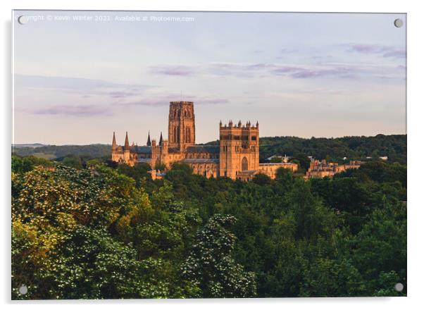 Durham Cathedral in Golden Sunlight Acrylic by Kevin Winter