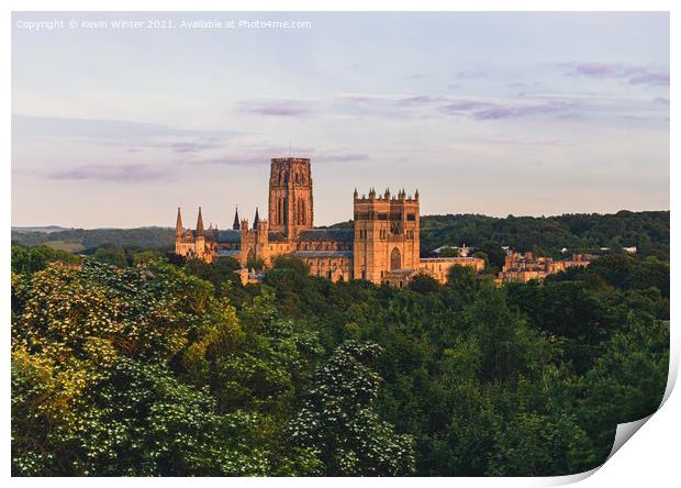 Durham Cathedral in Golden Sunlight Print by Kevin Winter