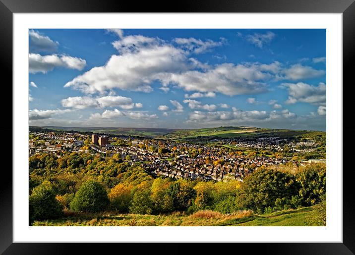 The Bole Hills in Crookes, Sheffield Framed Mounted Print by Darren Galpin