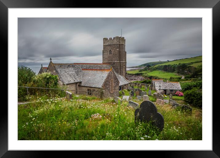 St Werburgh Church, Wembury Devon Framed Mounted Print by Maggie McCall