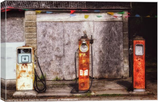 Old Fuel Pumps  Canvas Print by Arion Espinola