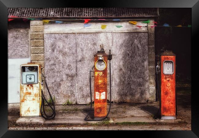 Old Fuel Pumps  Framed Print by Arion Espinola