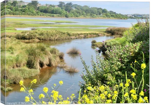 Serenity at Hayle Nature Reserve Canvas Print by Beryl Curran