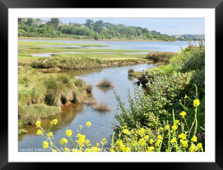 Serenity at Hayle Nature Reserve Framed Mounted Print by Beryl Curran
