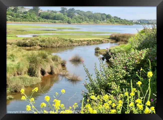 Serenity at Hayle Nature Reserve Framed Print by Beryl Curran