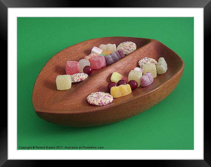 carved wooden Sweetie Bowl Framed Mounted Print by Robert Gipson