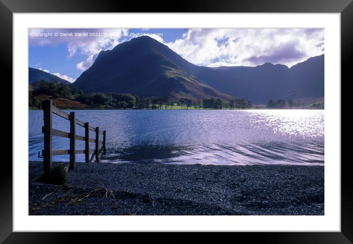 Buttermere in Autumn Framed Mounted Print by Derek Daniel