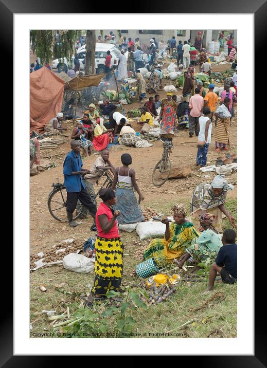 Local Market in Kasese, Uganda Framed Mounted Print by Dietmar Rauscher