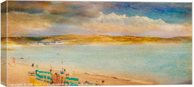 Across the bay to Bowleaze Cove Canvas Print by Cliff Kinch
