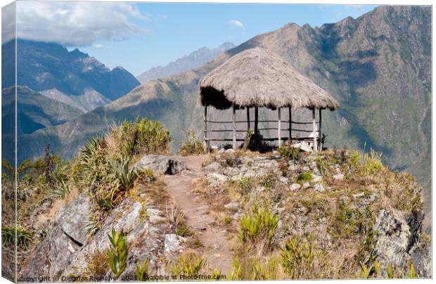 Summit Hut on Mount Machu Picchu Canvas Print by Dietmar Rauscher