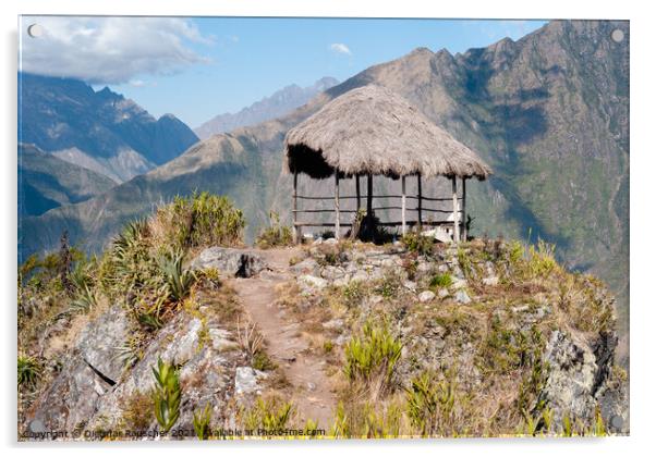Summit Hut on Mount Machu Picchu Acrylic by Dietmar Rauscher