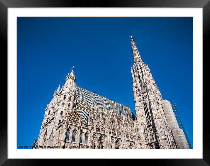Saint Stephens Cathedral in Vienna, Austria Framed Mounted Print by Dietmar Rauscher