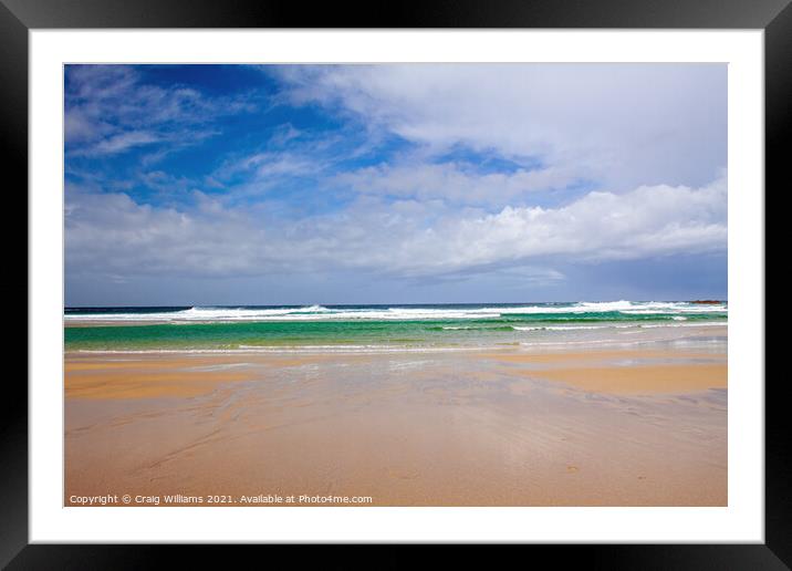 Sea, Sky and Sand Framed Mounted Print by Craig Williams
