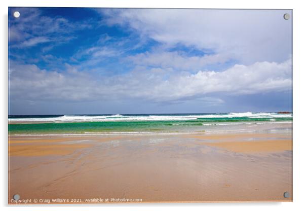 Sea, Sky and Sand Acrylic by Craig Williams