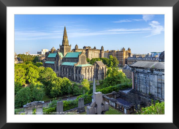 Glasgow Cathedral from the Necropolis Framed Mounted Print by Jim Monk
