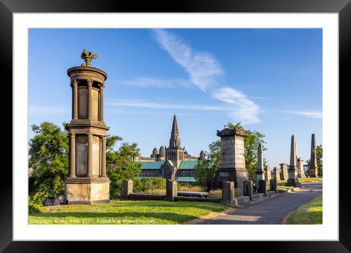 The Necropolis, Glasgow  Framed Mounted Print by Jim Monk