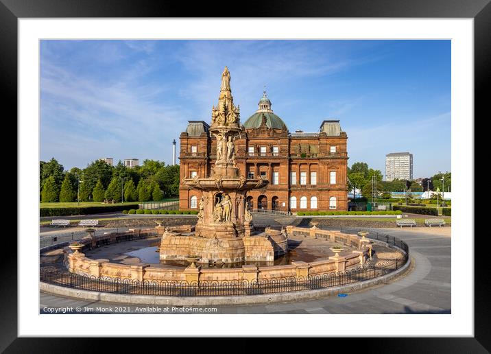 The Doulton Fountain & Peoples Palace Framed Mounted Print by Jim Monk