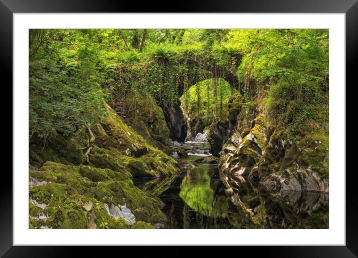 Penmachno pack horse bridge Framed Mounted Print by Rory Trappe